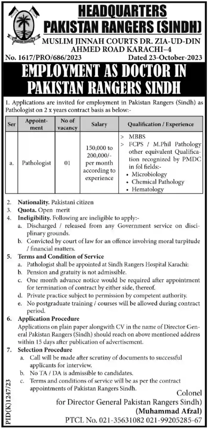 Pakistan Rangers Jobs 2023 Sindh Unlock Opportunities