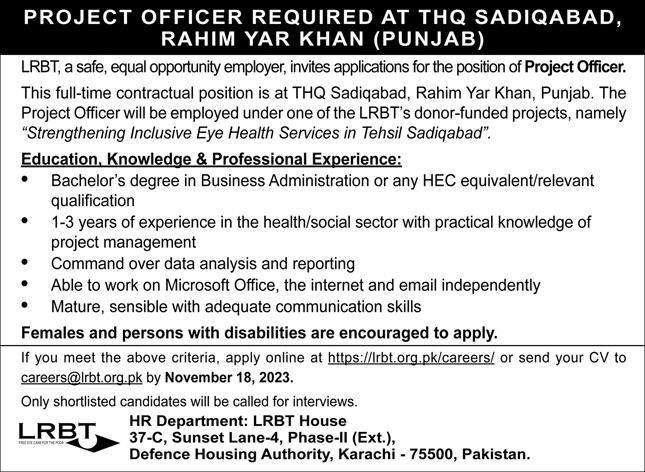 Tehsil Headquarters Hosp Sadiqabad Jobs